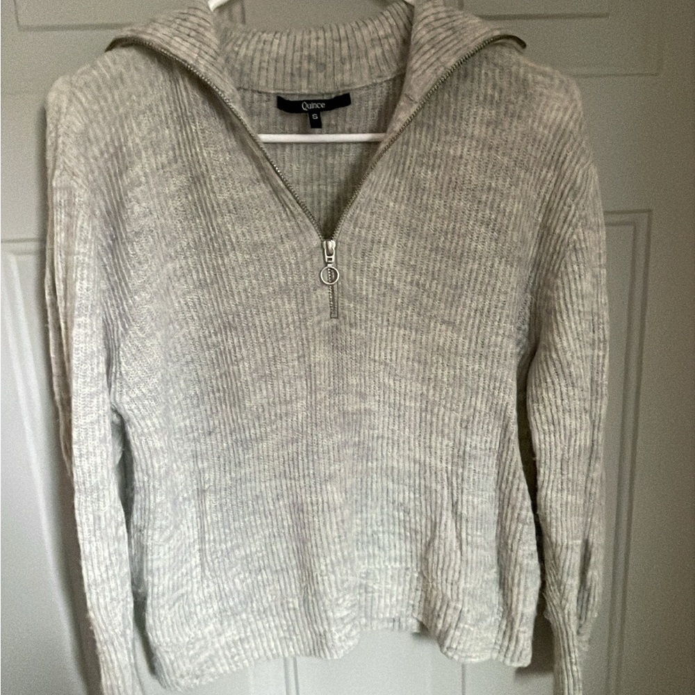 Quince Women's Cream Cowl Neck Sweater
